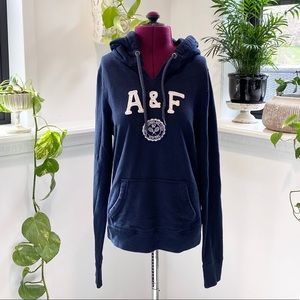 A&F navy logo hoodie